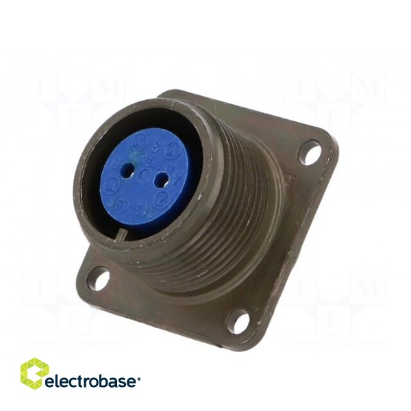 Connector: circular | socket | PIN: 2 | female | soldering | 97 | 13A image 2