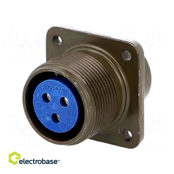 Connector: circular | Series: 97 | socket | female | PIN: 3 | soldering фото 1