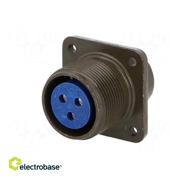Connector: circular | Series: 97 | socket | female | PIN: 3 | soldering фото 2