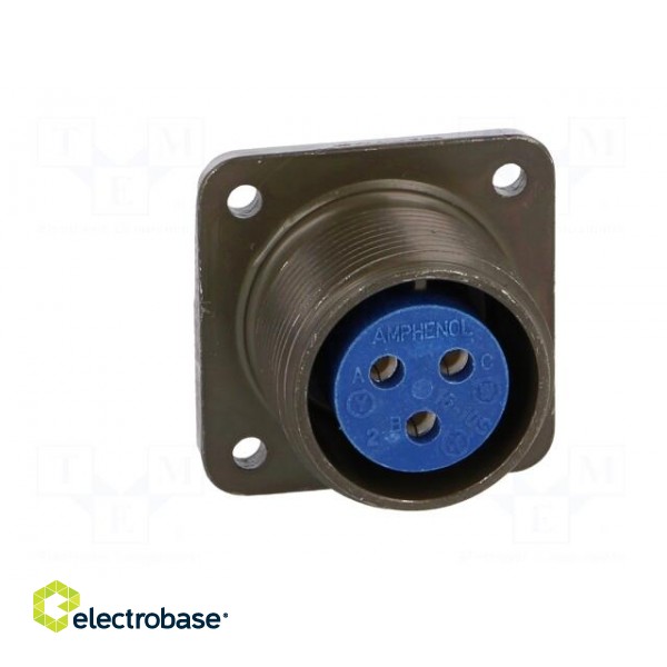 Connector: circular | Series: 97 | socket | female | PIN: 3 | soldering фото 9