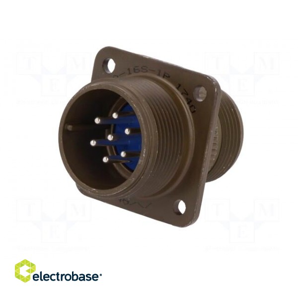 Connector: circular | socket | PIN: 7 | male | soldering | 97 | 13A | olive image 2