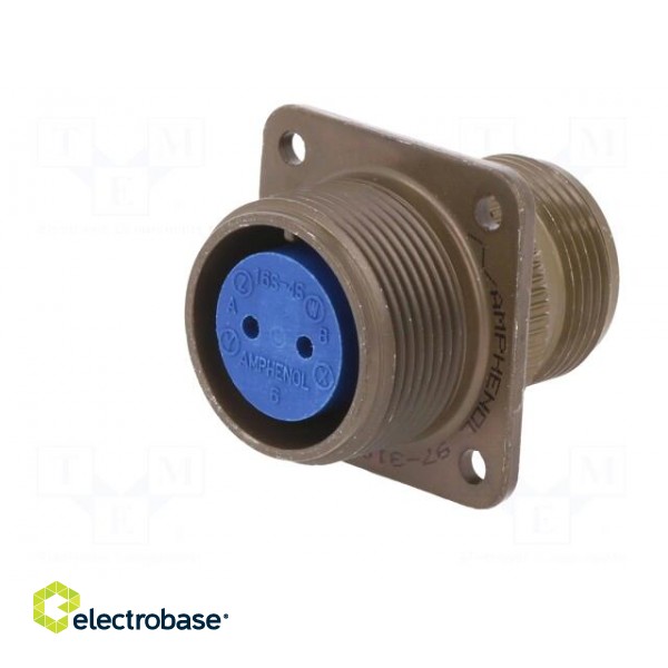 Connector: circular | Series: 97 | socket,plug | female | PIN: 2 | 13A image 2