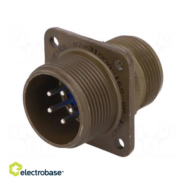 Connector: circular | socket | PIN: 5 | male | soldering | 97 | 13A | olive image 1