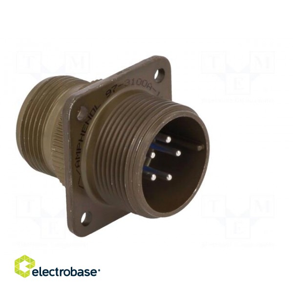 Connector: circular | socket | PIN: 5 | male | soldering | 97 | 13A | olive image 8