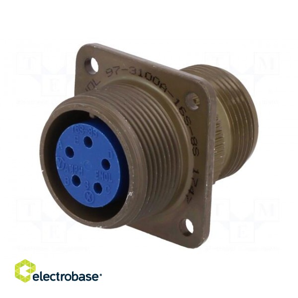 Connector: circular | Series: 97 | socket,plug | female | PIN: 5 | 13A image 1