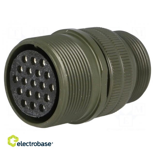 Connector: circular | Series: DS/MS | plug | female | PIN: 19 | for cable paveikslėlis 1