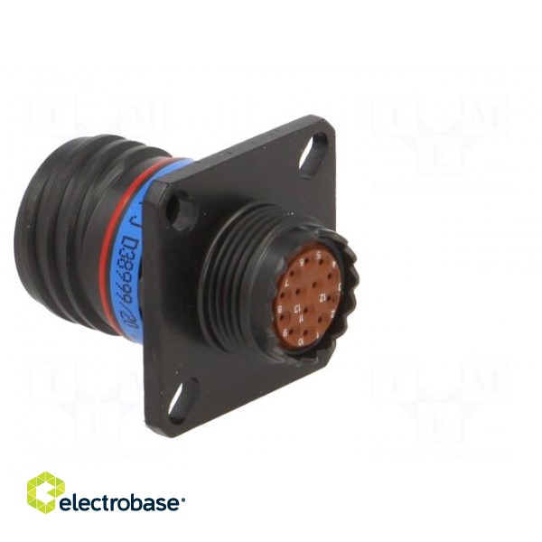 Connector: military | socket | male | PIN: 13 | size 11 | black | crimped image 4