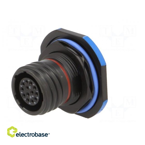 Connector: military | socket | female | PIN: 13 | size 11 | black | 5A image 2