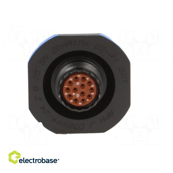 Connector: military | socket | female | PIN: 13 | size 11 | black | 5A image 5