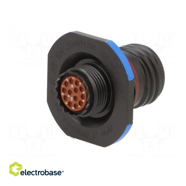 Connector: military | socket | female | PIN: 13 | size 11 | black | 5A image 6