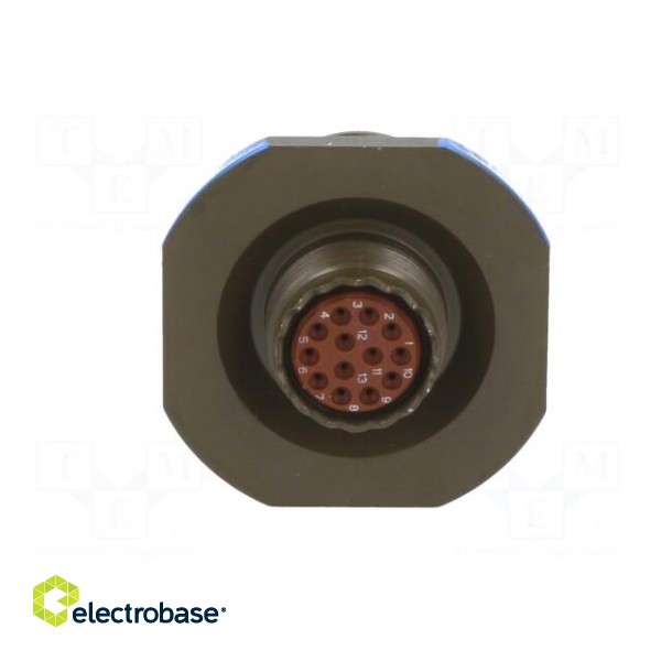 Connector: military | socket | male | PIN: 13 | size 11 | olive | crimped paveikslėlis 5