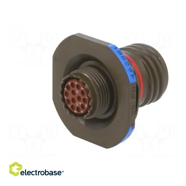 Connector: military | socket | male | PIN: 13 | size 11 | olive | crimped paveikslėlis 6