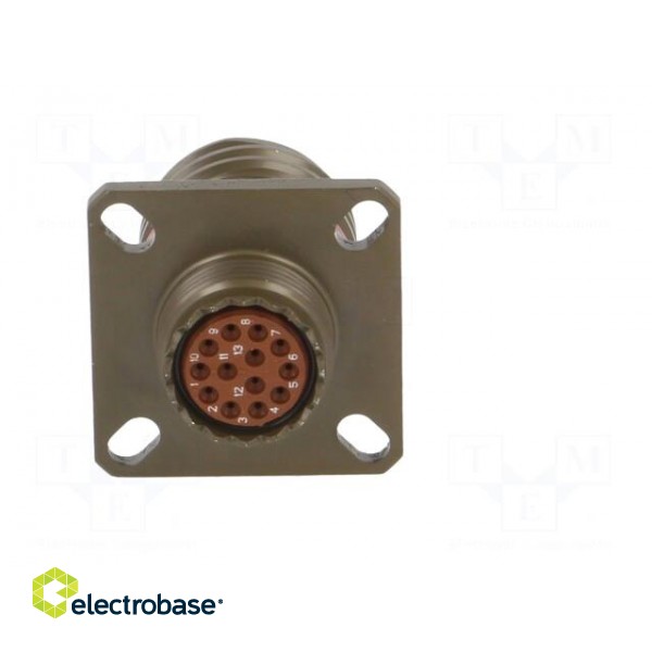 Connector: military | socket | male | PIN: 13 | size 11 | olive | crimped paveikslėlis 5