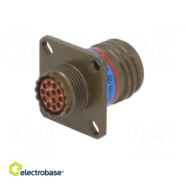 Connector: military | socket | male | PIN: 13 | size 11 | olive | crimped image 6