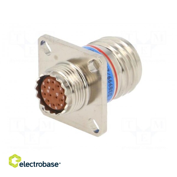 Connector: military | socket | female | PIN: 13 | size 11 | silver | 5A фото 6