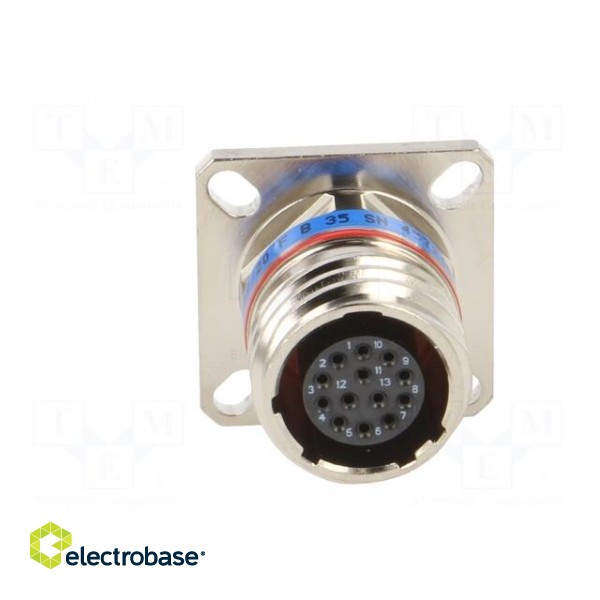 Connector: military | socket | female | PIN: 13 | size 11 | silver | 5A image 9