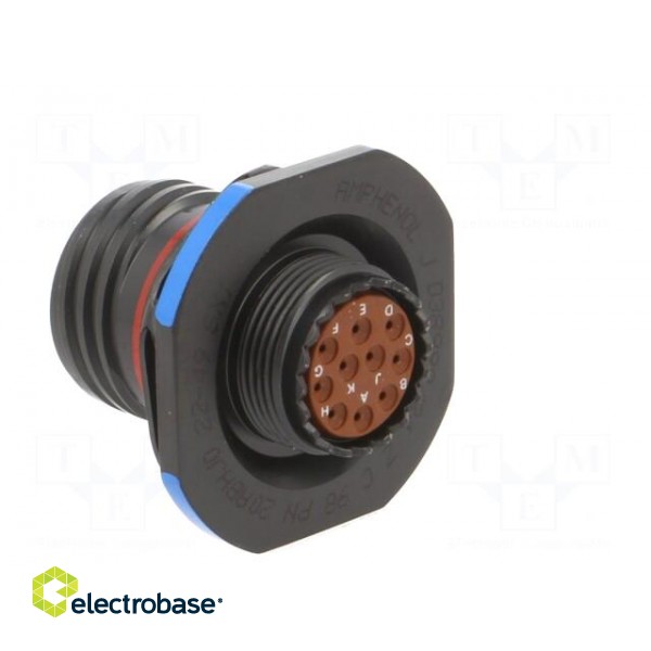 Connector: military | socket | male | PIN: 10 | size 13 | black | crimped image 4