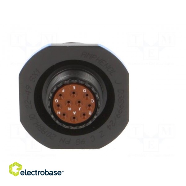 Connector: military | socket | male | PIN: 10 | size 13 | black | crimped image 5