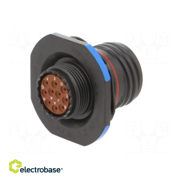 Connector: military | socket | male | PIN: 10 | size 13 | black | crimped image 6