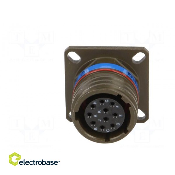 Connector: military | socket | female | PIN: 10 | size 13 | olive | 7.5A image 9
