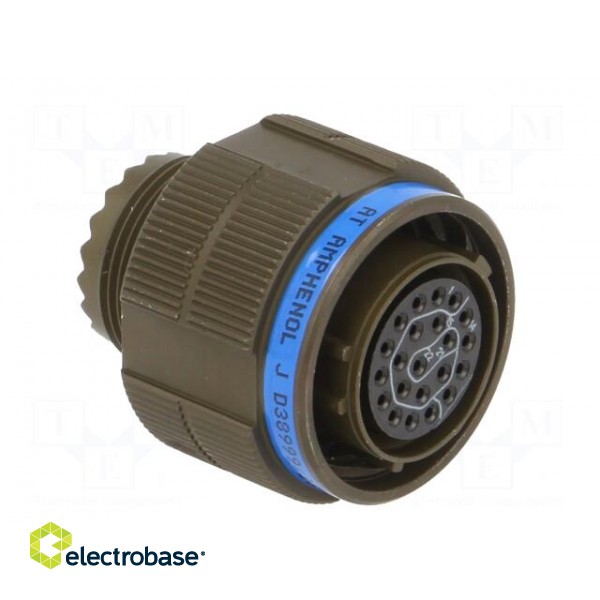 Connector: military | plug | female | PIN: 22 | size 13 | olive | crimped image 8