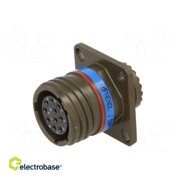 Connector: military | socket | female | PIN: 10 | size 13 | olive | 7.5A image 2