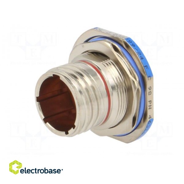 Connector: military | socket | male | PIN: 10 | size 13 | silver | crimped paveikslėlis 2