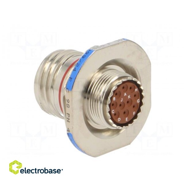 Connector: military | socket | male | PIN: 10 | size 13 | silver | crimped image 4