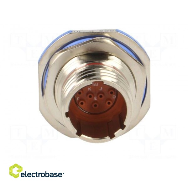 Connector: military | socket | male | PIN: 10 | size 13 | silver | crimped paveikslėlis 9
