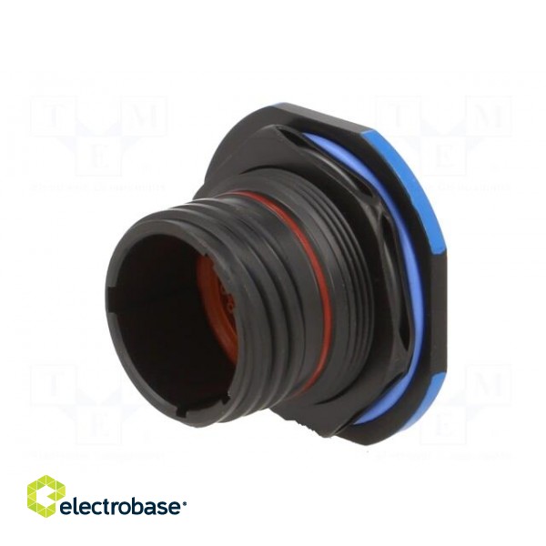 Connector: military | socket | male | PIN: 37 | size 15 | black | crimped paveikslėlis 2