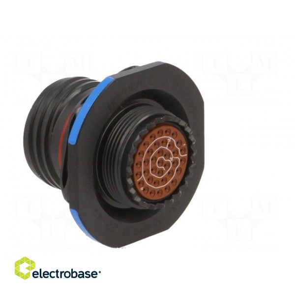 Connector: military | socket | male | PIN: 37 | size 15 | black | crimped image 4