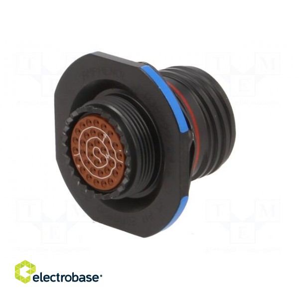 Connector: military | socket | male | PIN: 37 | size 15 | black | crimped paveikslėlis 6