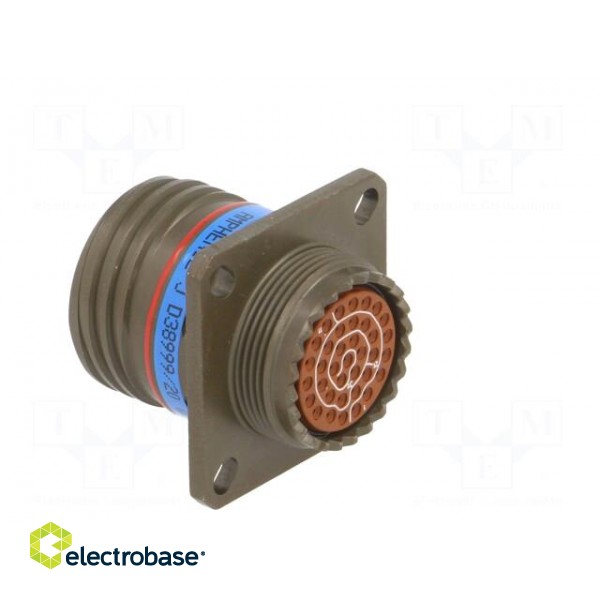 Connector: military | socket | male | PIN: 37 | size 15 | olive | crimped paveikslėlis 4