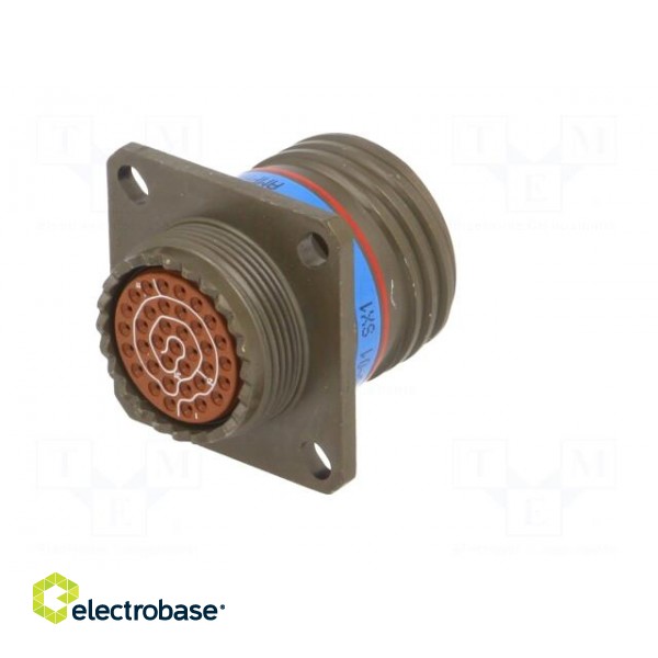Connector: military | socket | male | PIN: 37 | size 15 | olive | crimped paveikslėlis 6