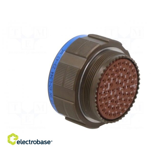 Connector: military | plug | female | PIN: 61 | size 25 | olive | crimped image 4