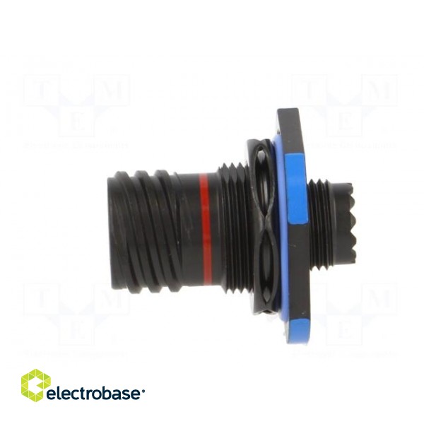 Connector: military | socket | female | PIN: 6 | size 9 | black | crimped paveikslėlis 3