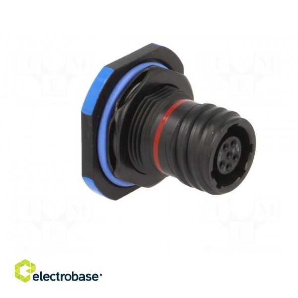 Connector: military | socket | female | PIN: 6 | size 9 | black | crimped фото 8