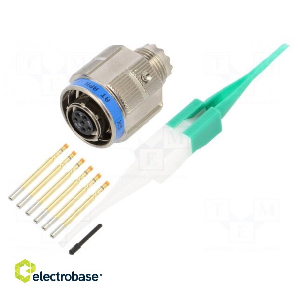 Connector: military | plug | female | PIN: 6 | size 9 | aluminium alloy image 1