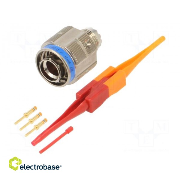 Connector: military | plug | male | PIN: 3 | size 9 | aluminium alloy image 1