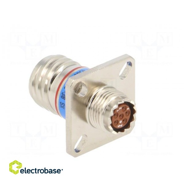 Connector: military | socket | female | PIN: 6 | size 9 | silver | crimped paveikslėlis 4