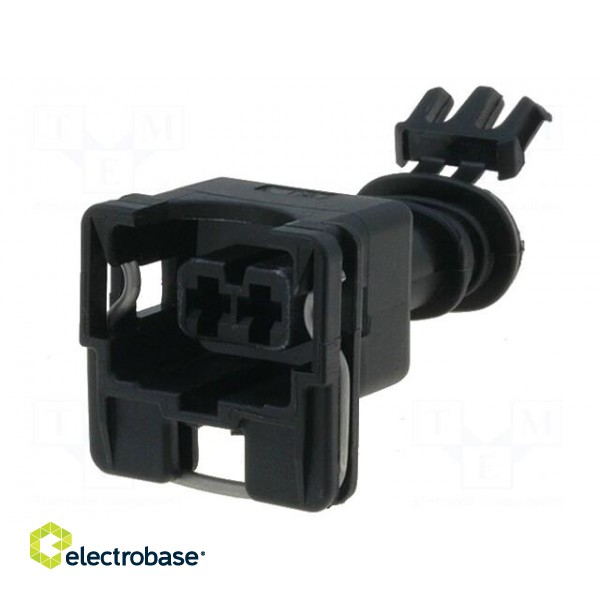 Connector: automotive | JPT | female | plug | for cable | PIN: 2 | black