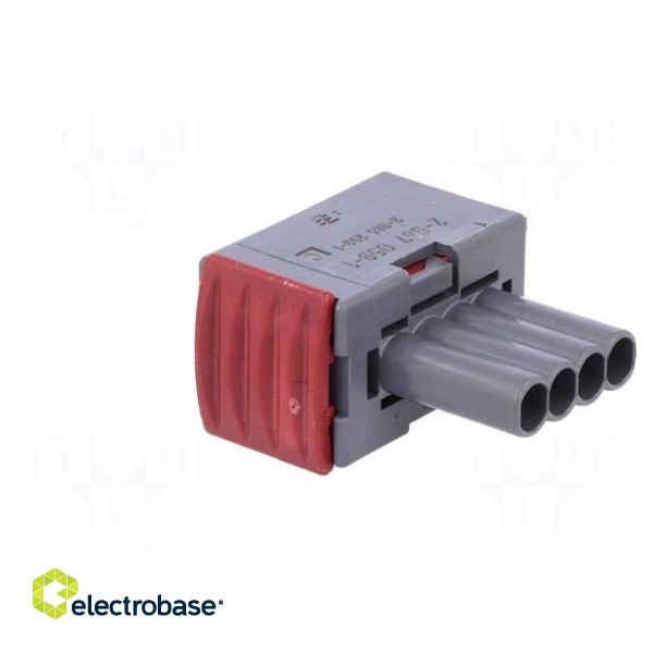 Connector: automotive | JPT | plug | female | PIN: 4 | w/o contacts | grey image 4