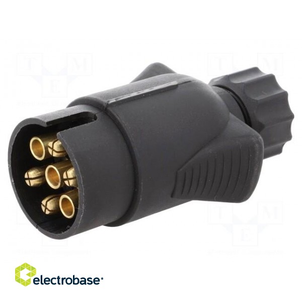 Connector: automotive | plug | PIN: 7 | Conform to: PN-ISO 1724 | 12VDC image 1
