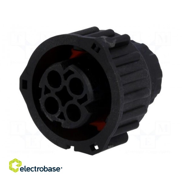 Connector: circular | 2.5mm System | female | plug | for cable | PIN: 4 image 1
