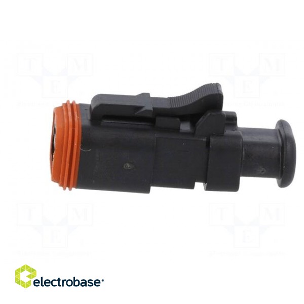 Connector: wire-wire | AT | female | plug | for cable | PIN: 2 | black image 3