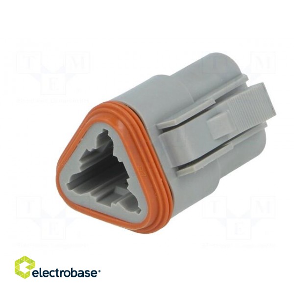 Connector: wire-wire | AT | plug | female | PIN: 3 | IP67 | Locking: latch image 2