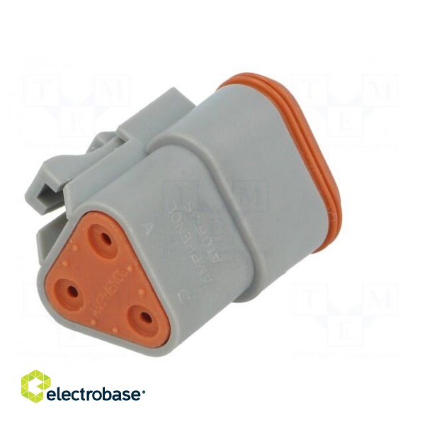 Connector: wire-wire | AT | plug | female | PIN: 3 | IP67 | Locking: latch paveikslėlis 6