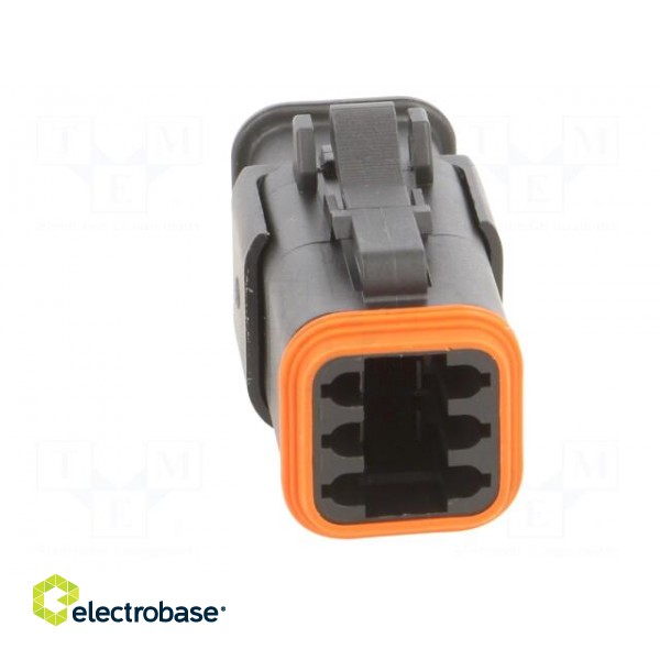 Connector: wire-wire | AT | female | plug | for cable | PIN: 6 | black paveikslėlis 9