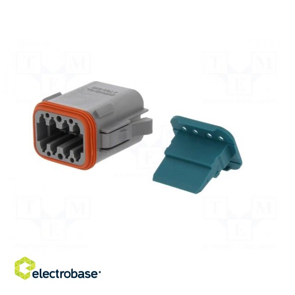 Connector: wire-wire | AT | female | plug | for cable | PIN: 8 | crimped image 2