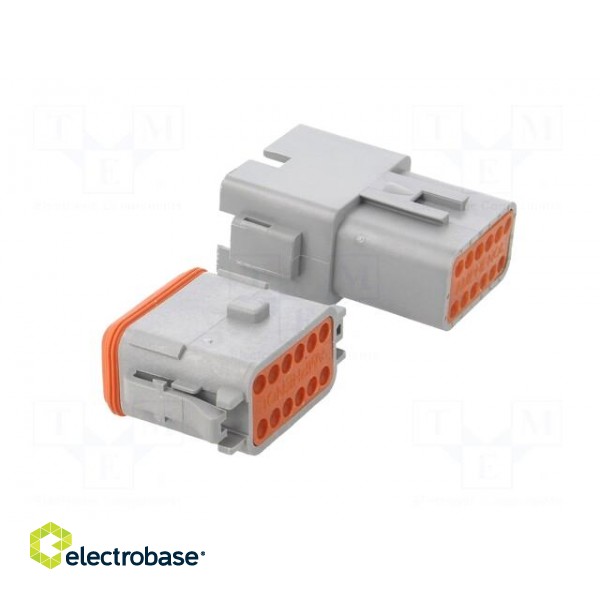 Connector: wire-wire | AT | male + female | plug | for cable | PIN: 12 фото 4